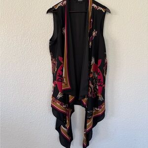 DKNY Black and Red Sleeveless Vest